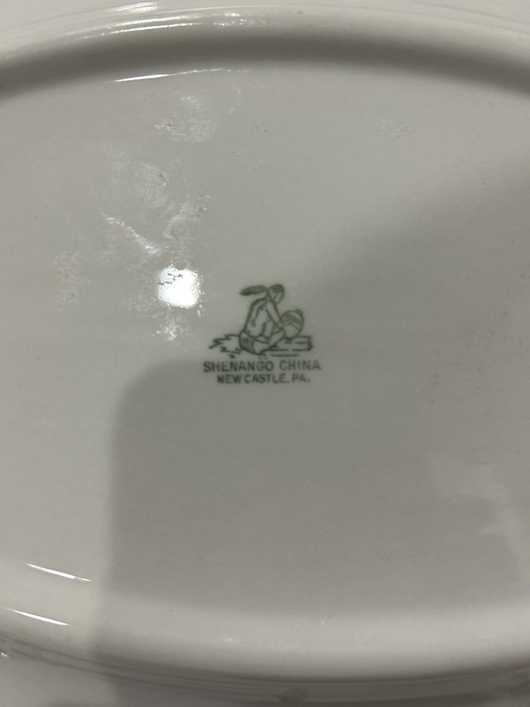 Shenango China Oval Platter White Glossy 13" Large Veterans Administration