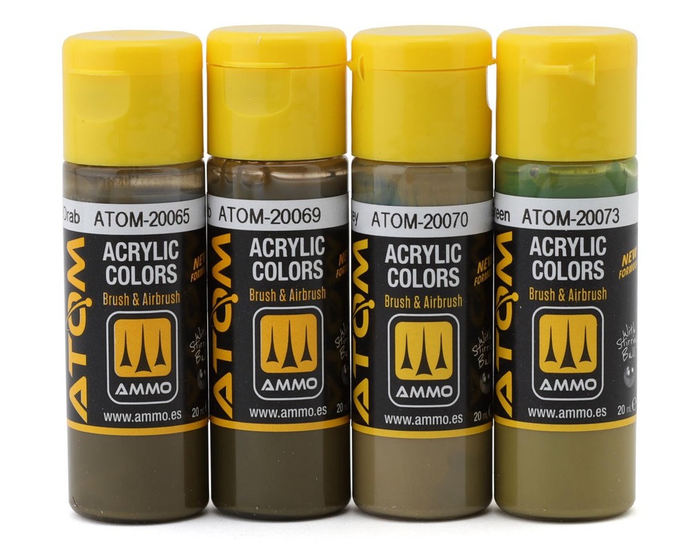 Ammo By Mig Atom Olive Drab Modulation Airbrush Acrylic Paint Set