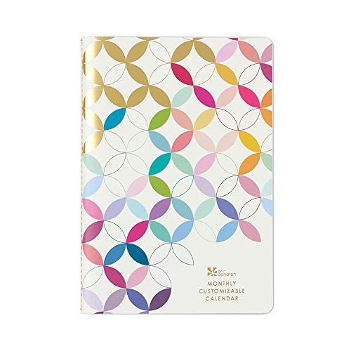 12 Months Customizable Agenda Petite Planner - Undated Mid Century Circles