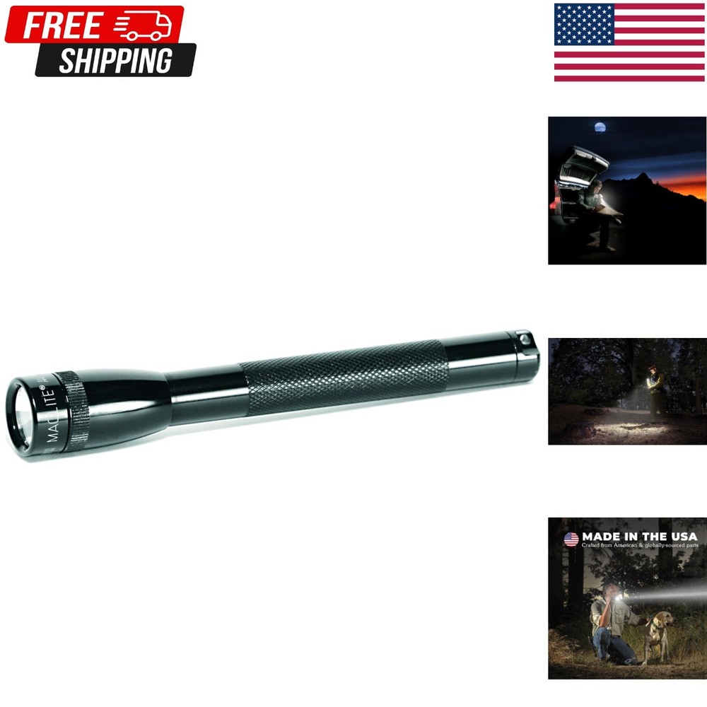 MagLite Mini Incandescent Flashlight AA Compact Water-Resistant Black