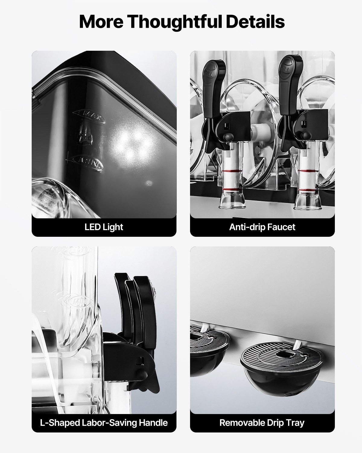 VEVOR Commercial Slushy Machine 15Lx3 Tank Margarita Smoothie Frozen Drink Maker