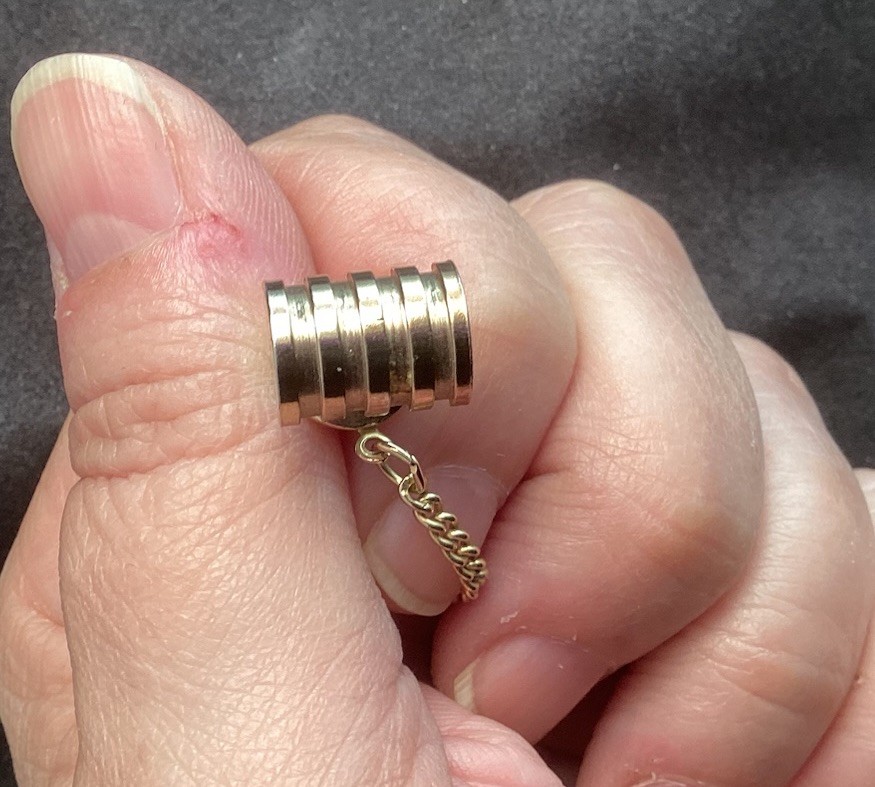 Gold Tone Rounded Tie Tack Pin