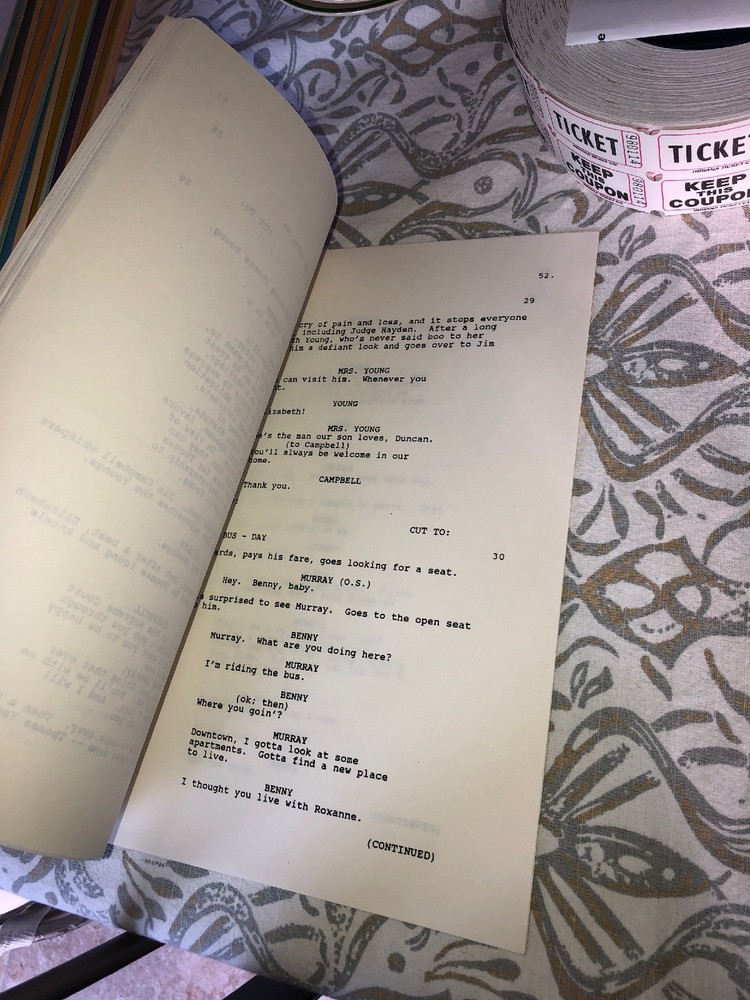 Authentic Script From LA LAW “Smoke Gets In Your Thighs”