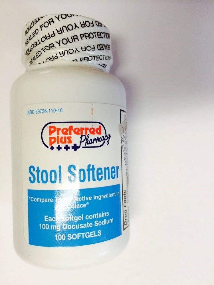 Stool softener softgels 100mg (generic colace) - 100 ea