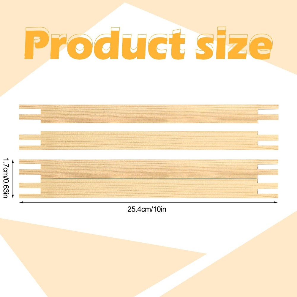 Glooglitter 2 Sets Stretcher Bars for Needlework with Thumb Tacks Regular Nee...