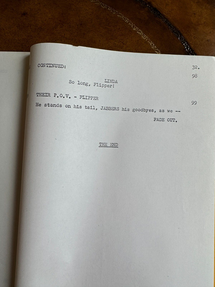 FLIPPER TV Show Original Script 'File Copy' Episode Second Time Around 1964