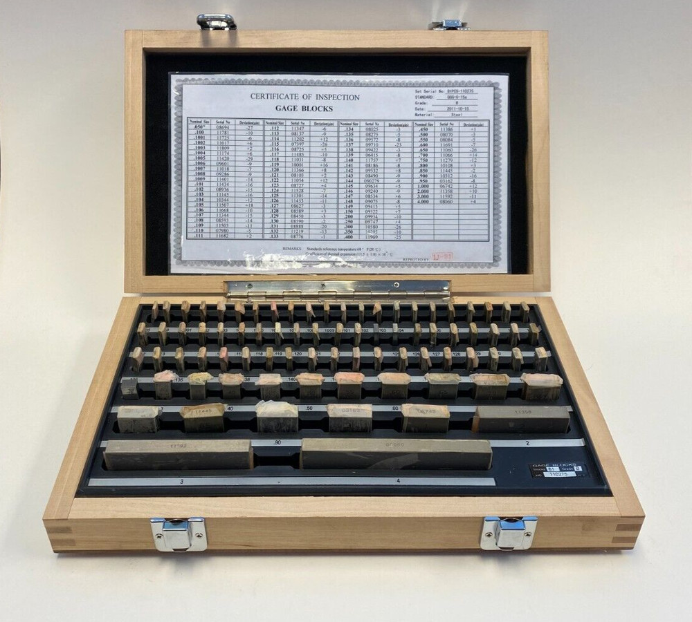 Rectangular Gage Block Set .05 - 4.0 Rectangles