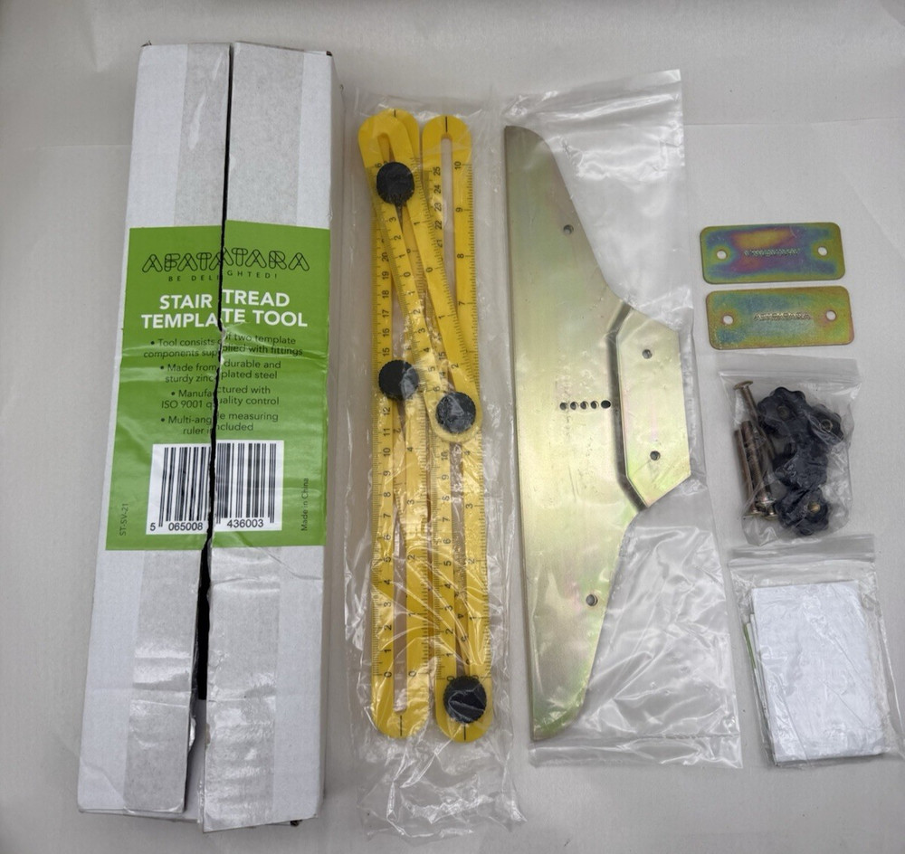 Stair Tread Template Tool - Level Layout Guide Gauge for Projects NEW *READ...