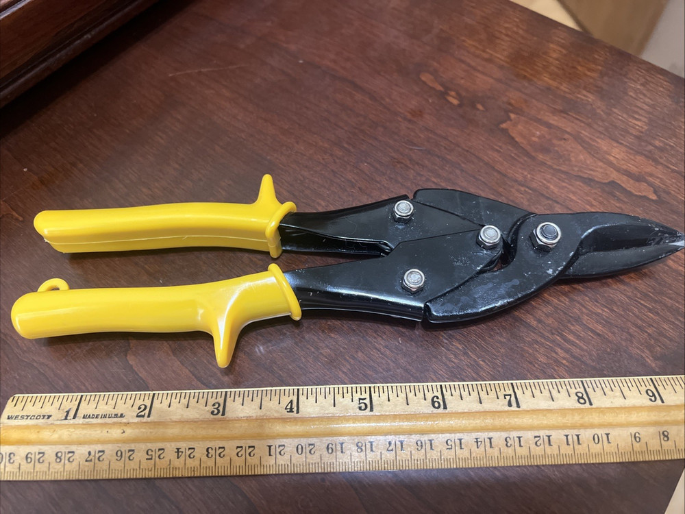 Hyper Tough Snips Set, 10 in, Hand Tool, Yellow handle