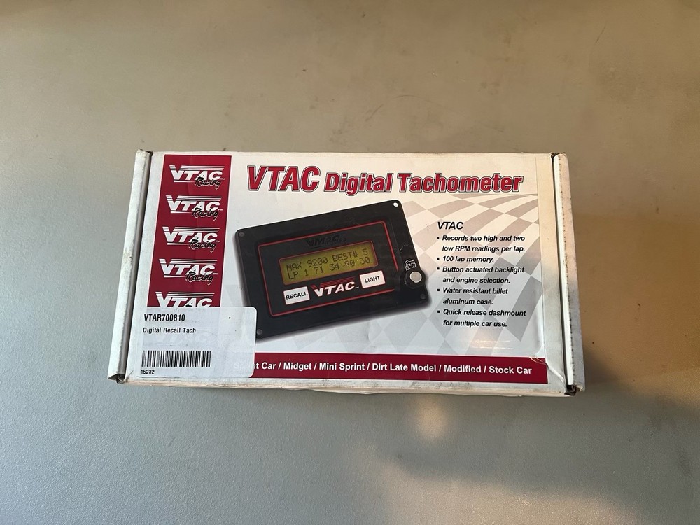 VTAC Digital Recall Tachometer