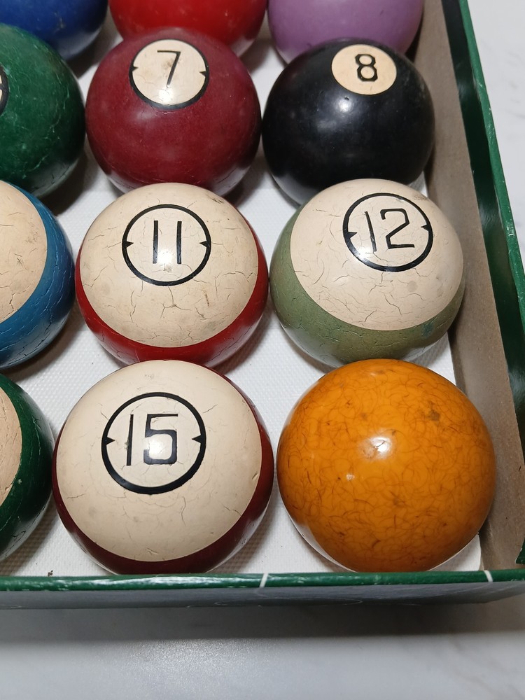 Antique Clay Billiard Pool Balls Set (2 Variations)