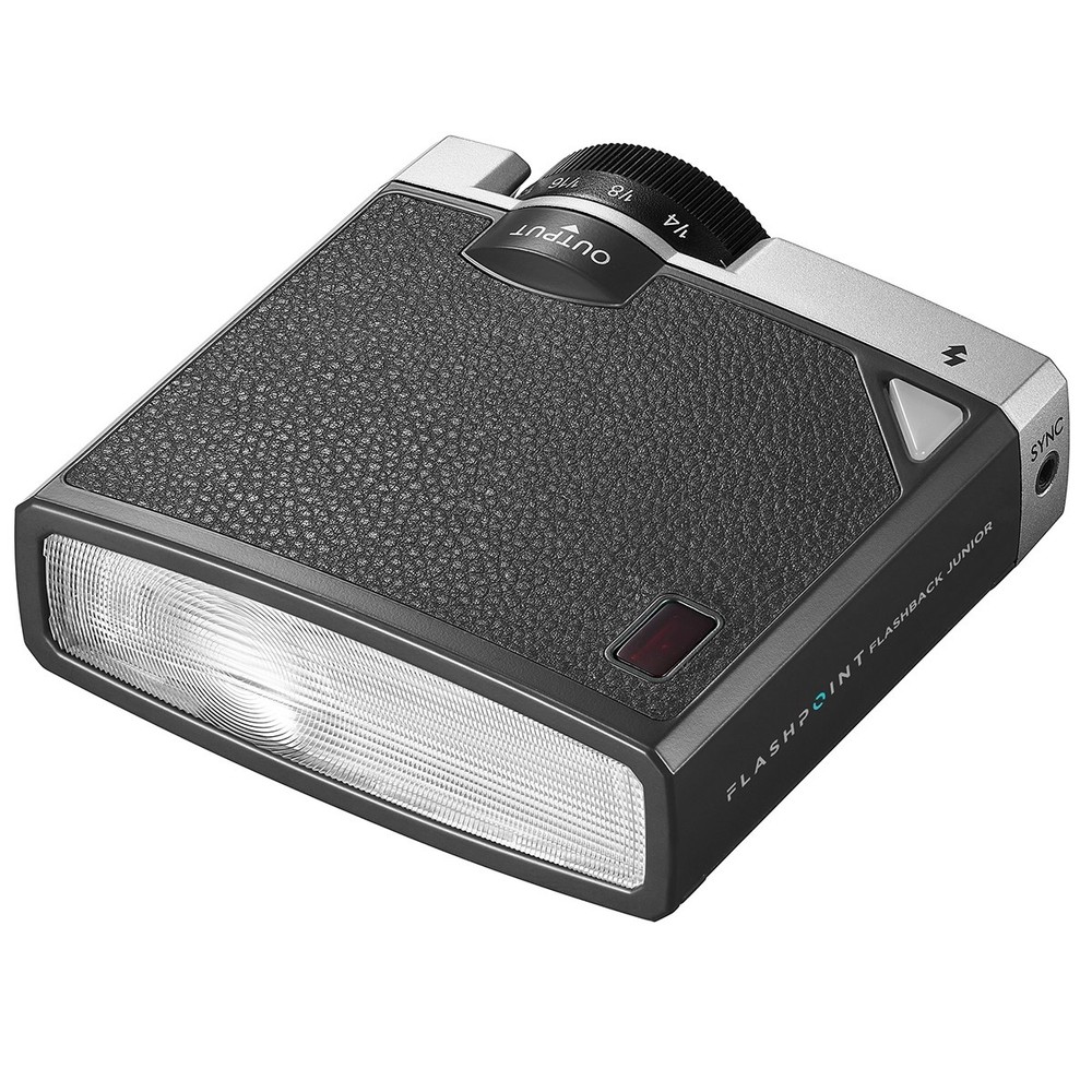 Flashpoint FlashBack Lux Junior Retro Camera Flash (Black), Godox Lux Junior