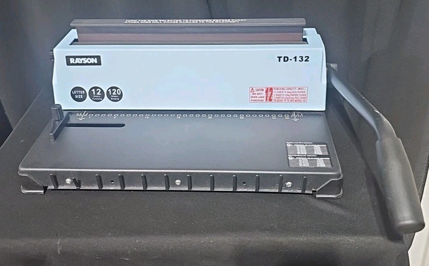 Rayson TD-132 Binding Machine Punch 12 Sheets/Bind 120 Sheets