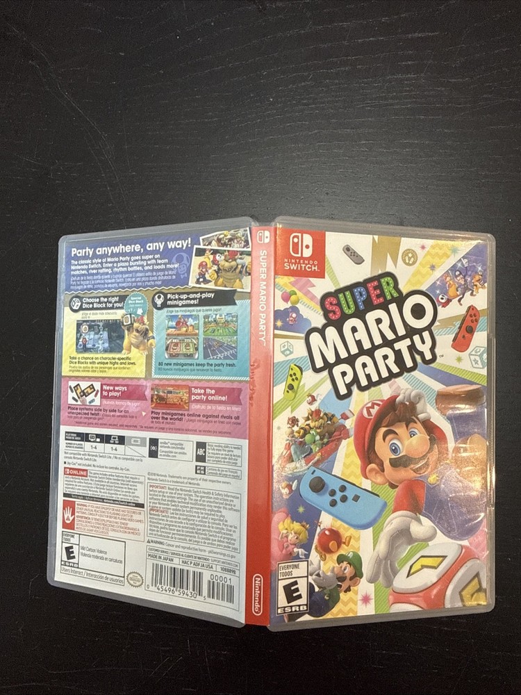 Nintendo Switch Super Mario Party Authentic REPLACEMENT CASE ONLY - NO GAME