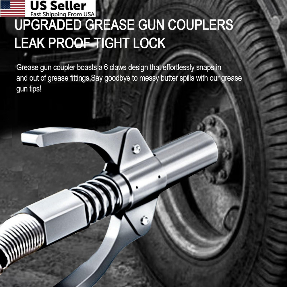 Grease Gun Coupler Tips,Quick Lock Standard small piece, silver