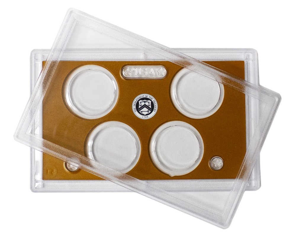 Empty Plastic Lens with Brown Insert Holds 4 small dollars
