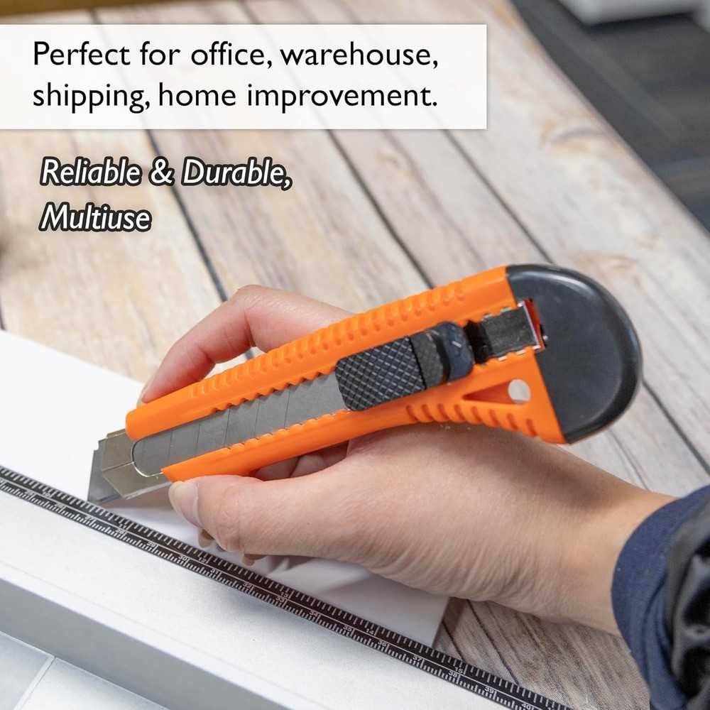 BAZIC 8-Count Replacement Blades for Utility Knives - Precision Cutting
