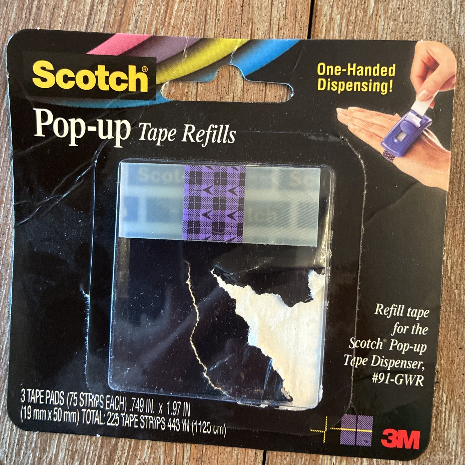 Scotch Pop-Up Tape Refill Strips; 4 Tape Pads & 75 Strips Each + 2 Dispensers