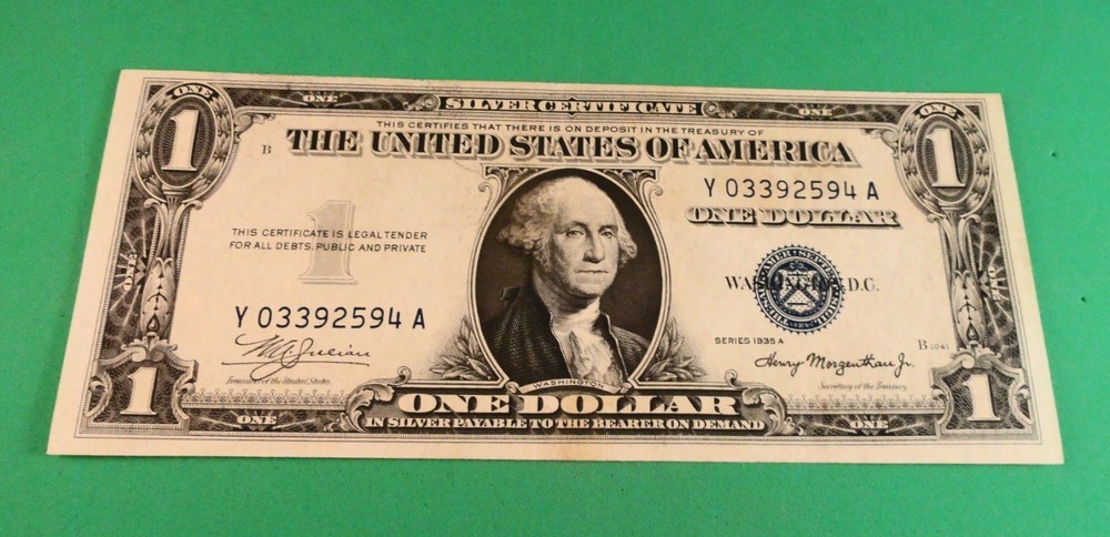 US $1 SILVER CERTIFICATE / HIGH GRADE - SERIES 1935A