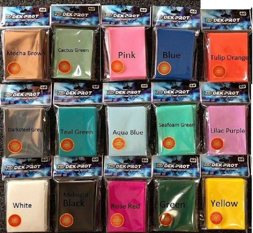 60 Large Standard Size Deck.Prot Pokemon/Digimon/MTG Protector Sleeves