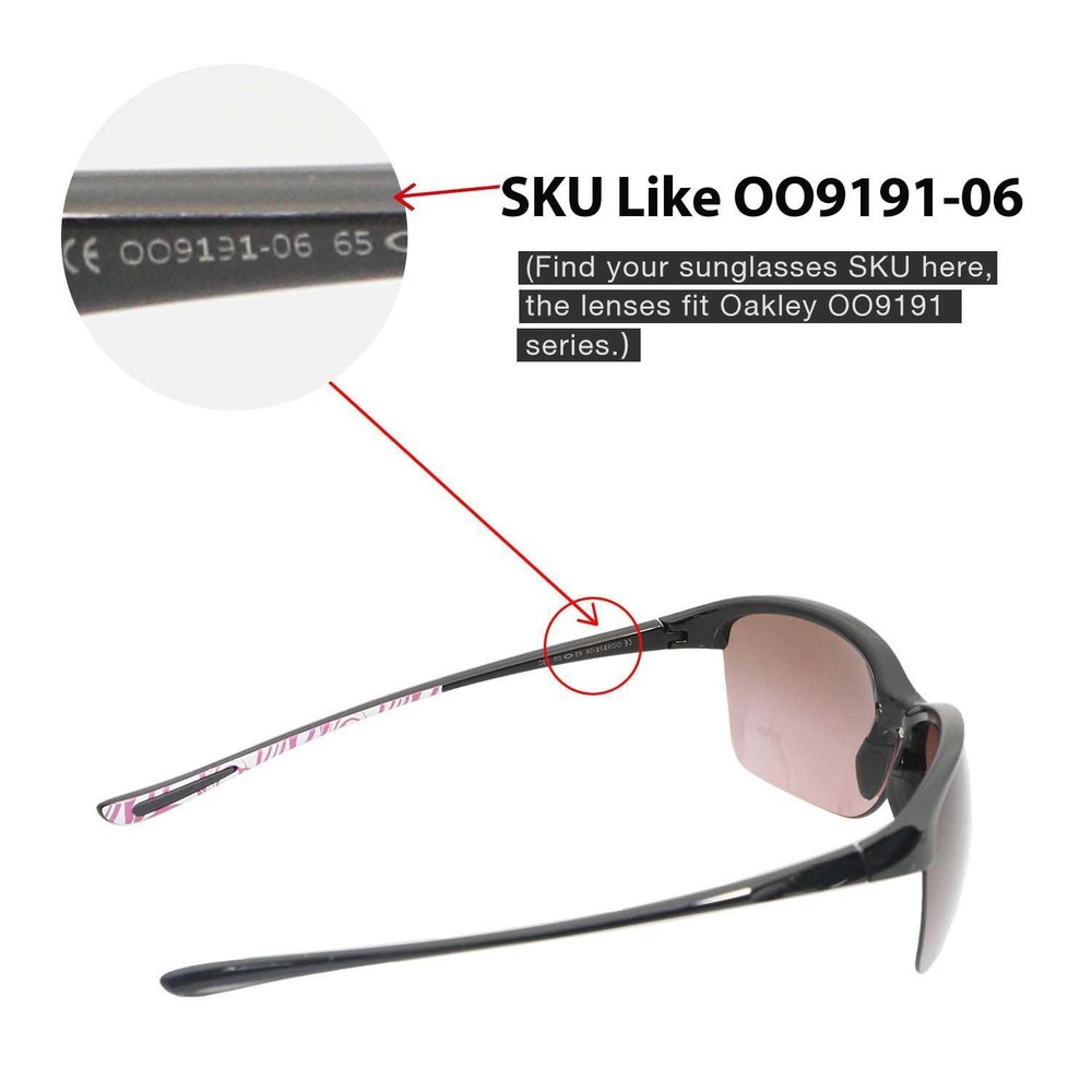 Walleva Black Polarized Replacement Lenses For Oakley Unstoppable Sunglasses
