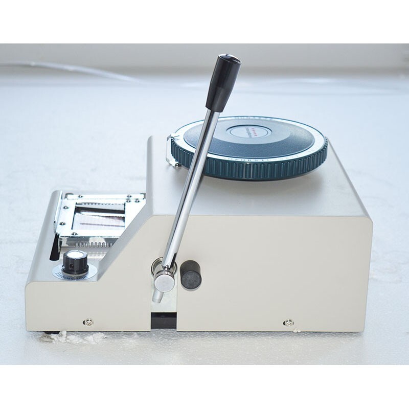 Manual 71 Characters PVC ID Membership Card Embossing Machine Code Printer]
