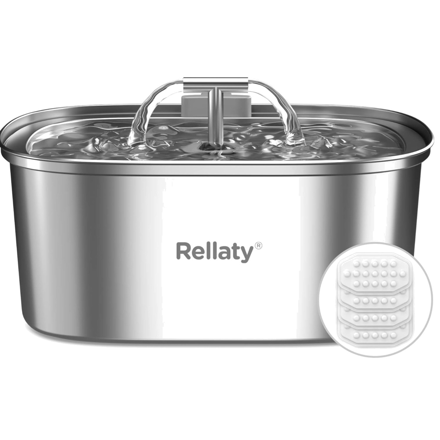 Durable Stainless Steel Cat Water Dispenser: 108oz Capacity