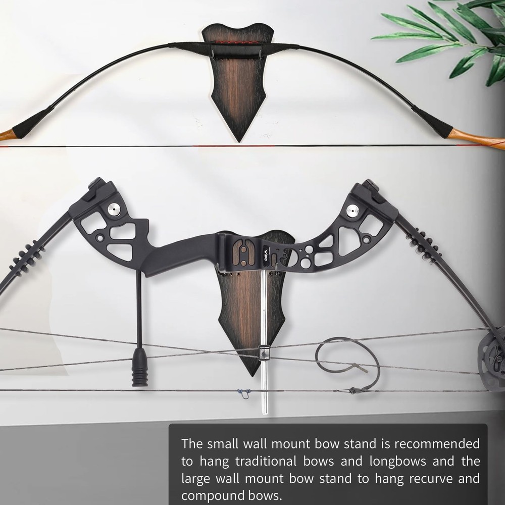 Archery Bow Wall Mount - Horizontal Bow Display Stand Adjustable Bow Hanger f