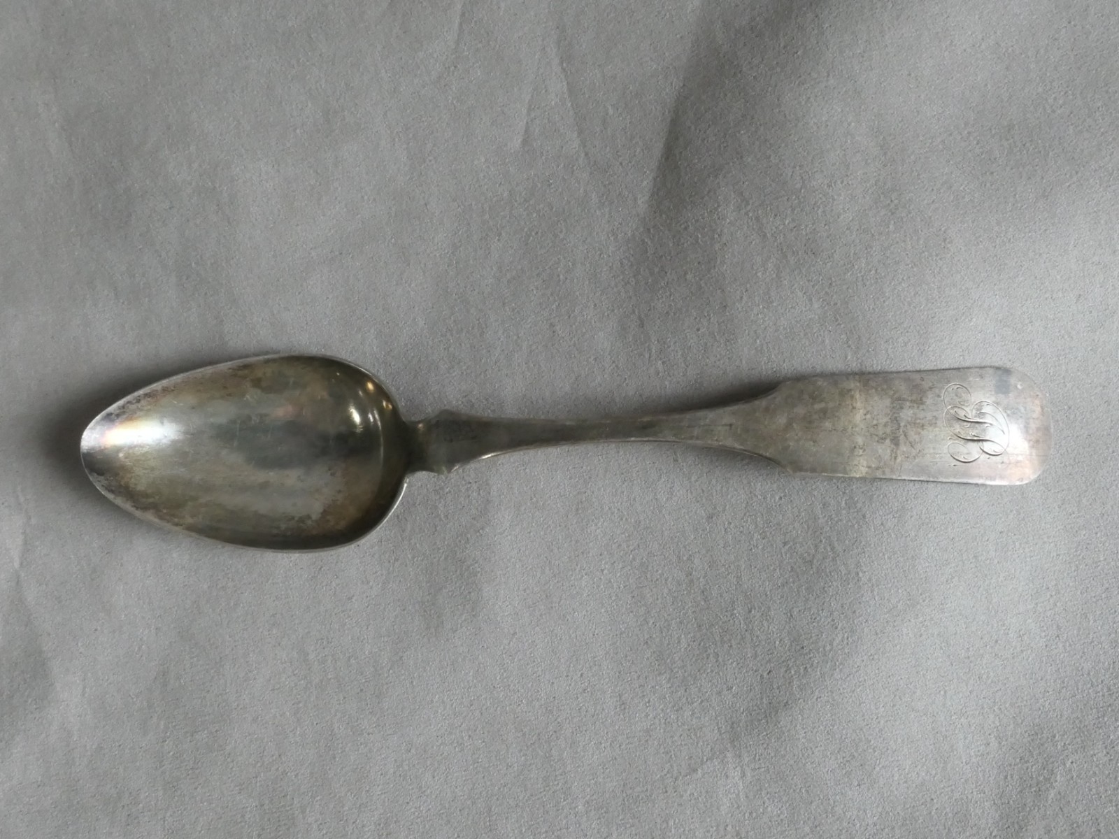 American Coin Silver Spoon TJ MEGEAR Boston MA 9” : 43.4g