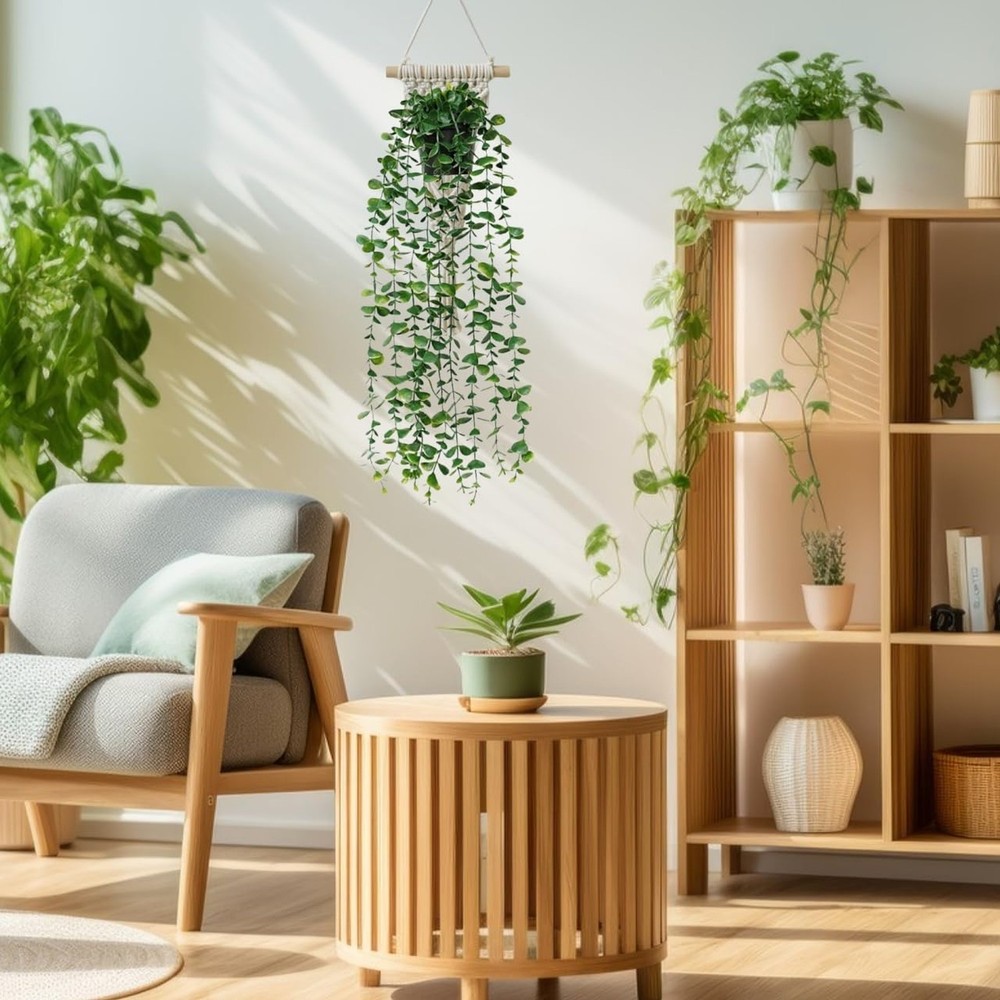 Artificial Eucalyptus Wall Hanging Decor, Artificial Hanging Greenery Plants,...