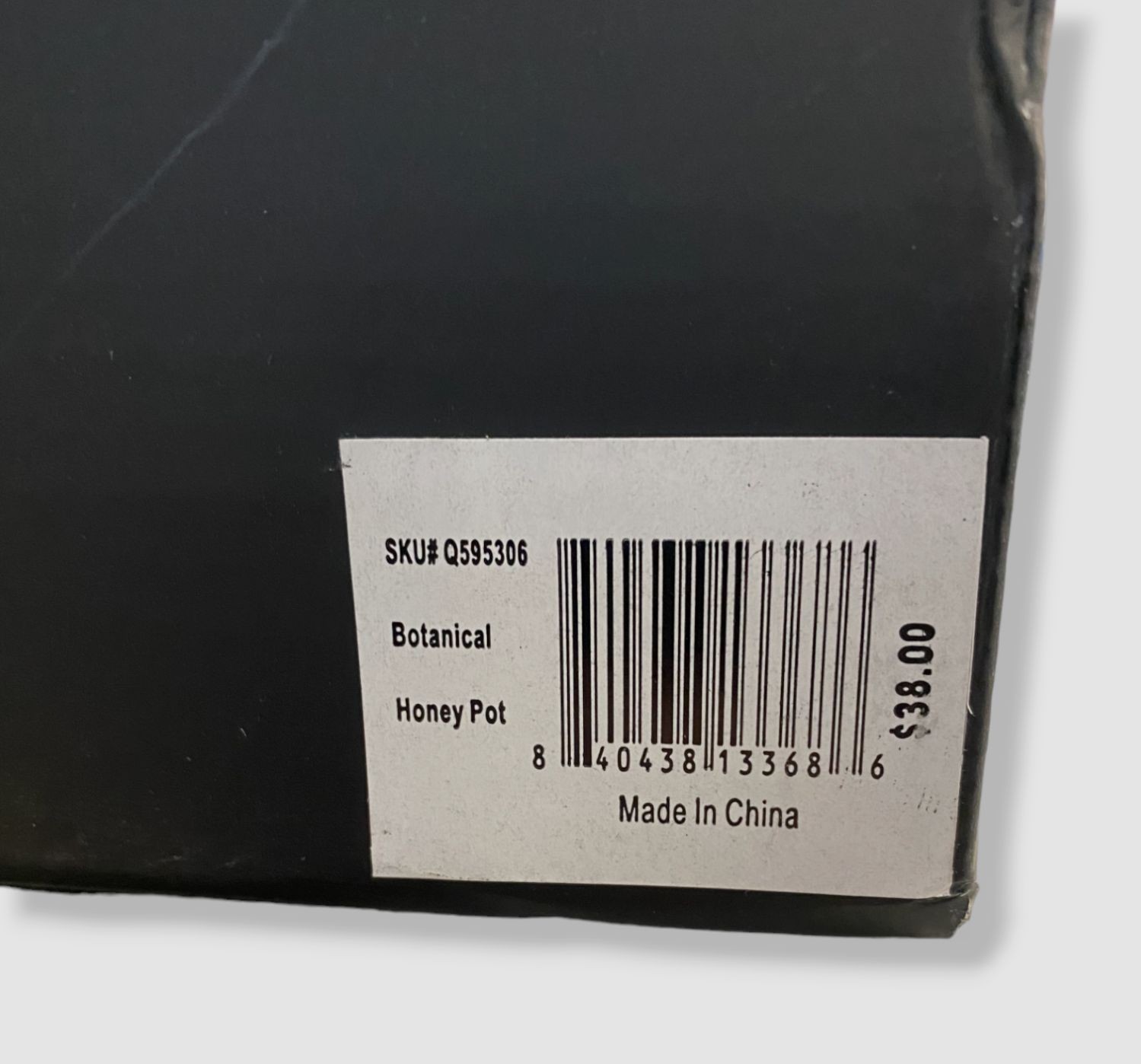 $43 Neiman Marcus Botanical Clear Glass Lid Bee Kitchen Handcrafted Honey Jar