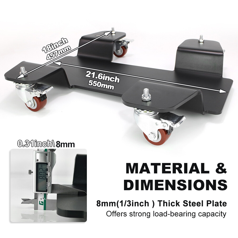 800lbs Motorcycle Center Stand Dolly Park & Move Center Stand Scooter Mover
