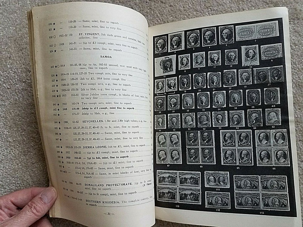 Public Stamp auction catalog J&H Stolow 1946