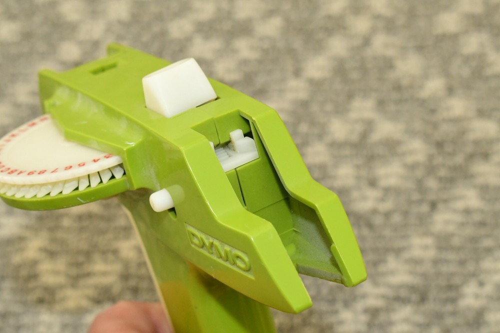 Vintage Dymo Label Maker Printer - Green & White