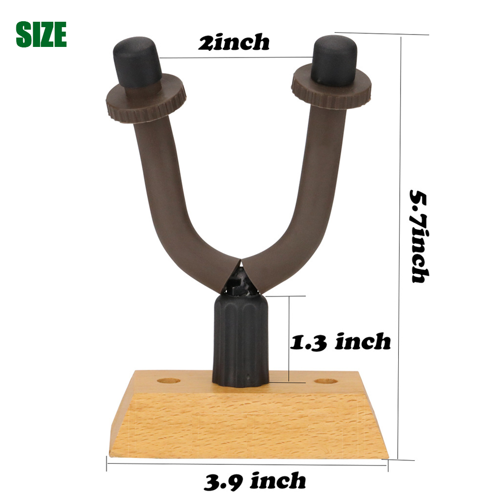 2Pack Guitar Hangers Hook Adjustable Instrument Display Holder Wall Mount Rack