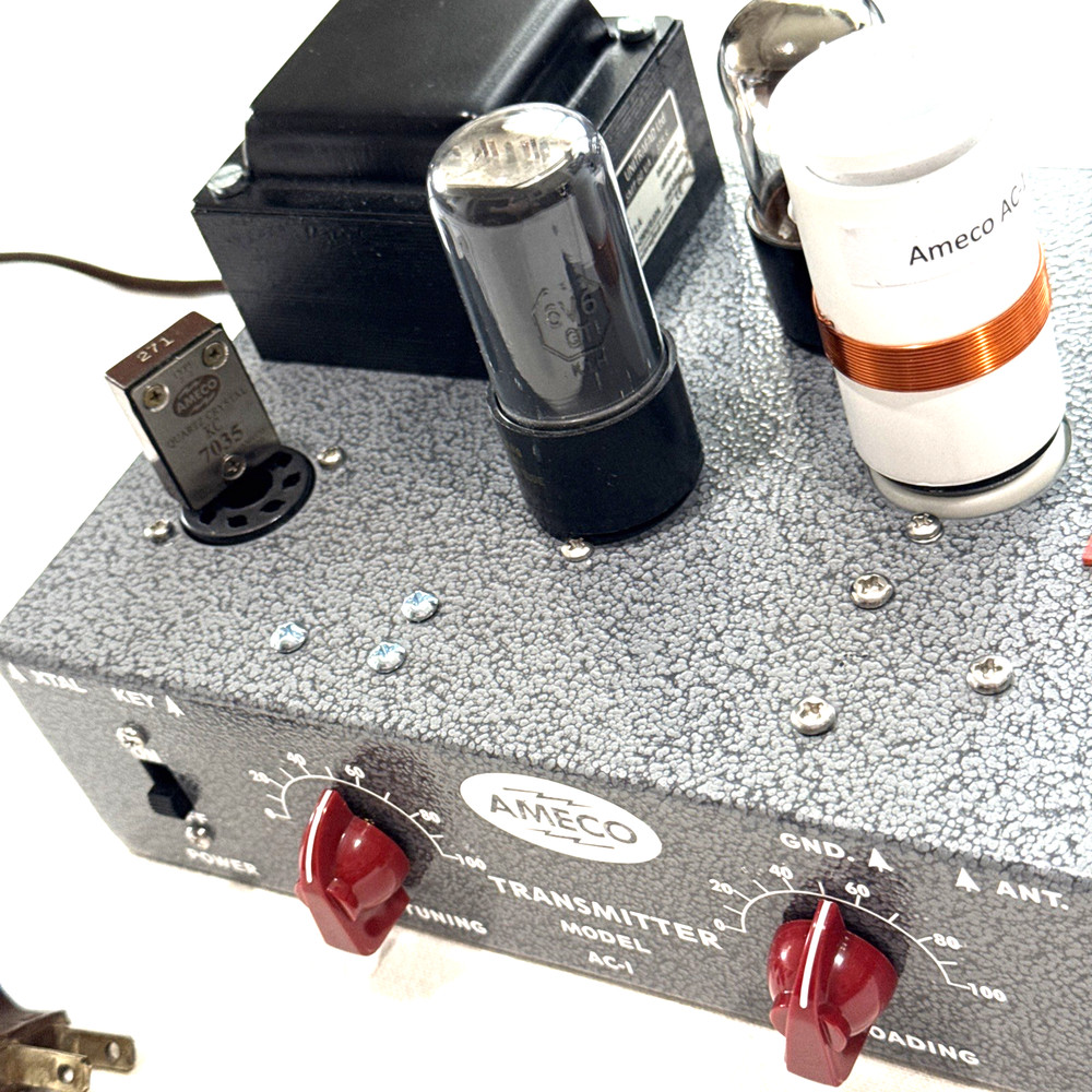AMECO® AC-1T CW transmitter-FINISHED REPLICA for 80/40/30/20m Burgundy Knobs