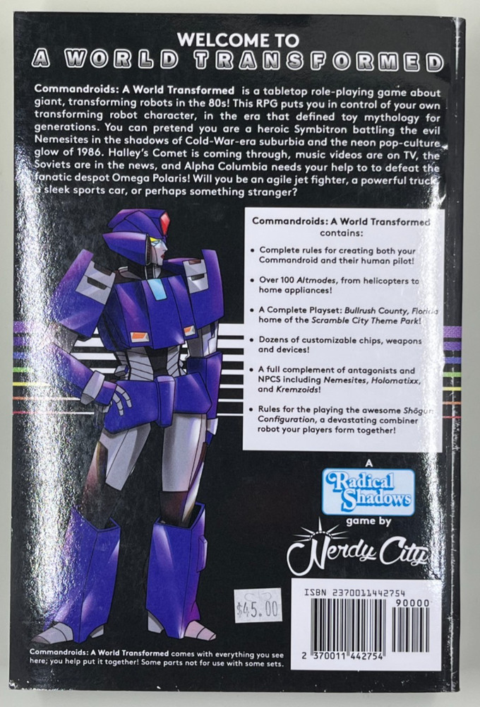 Commandroids: A World Transformed RPG