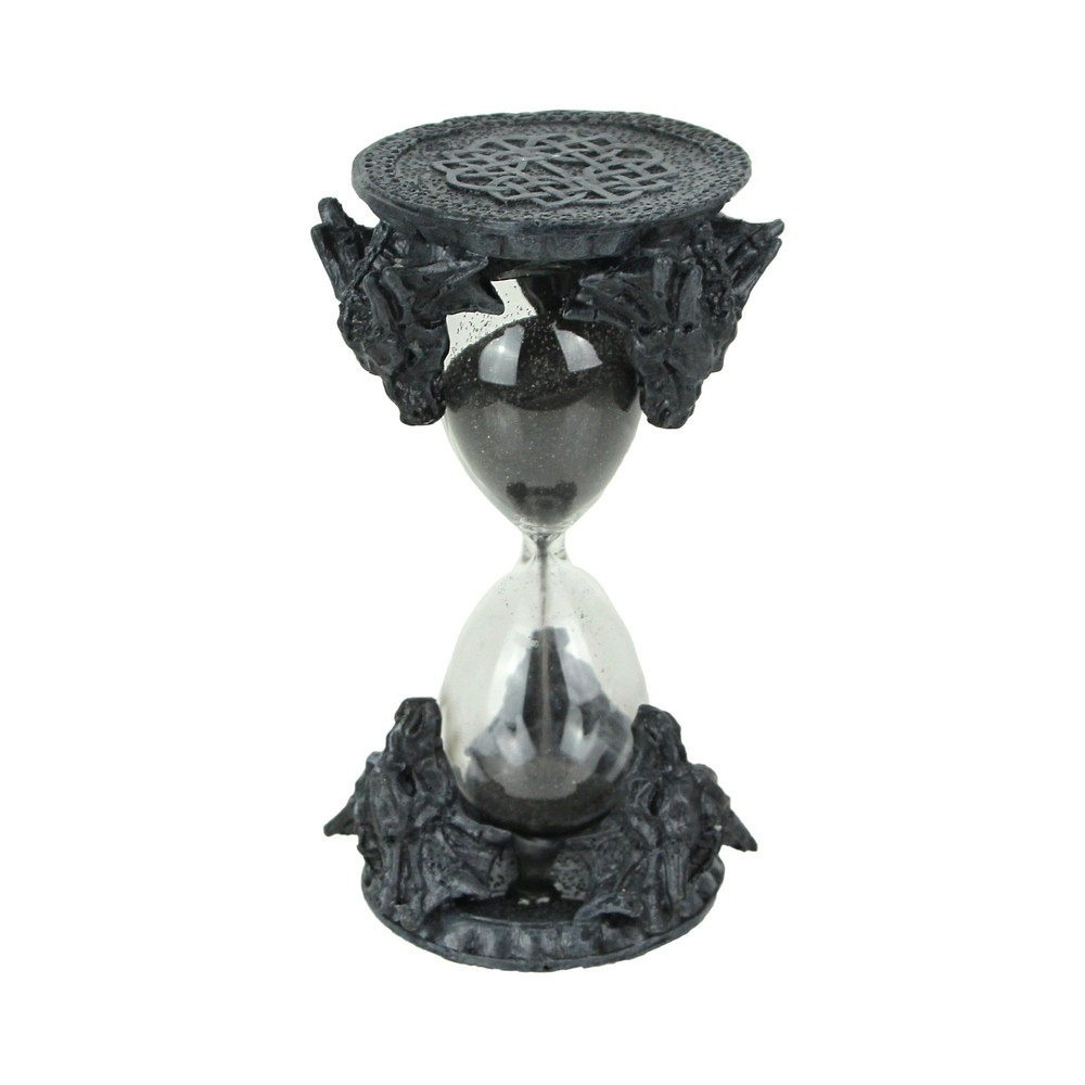 Stone Finish Gothic Medieval Dragon Head Black Sand Timer
