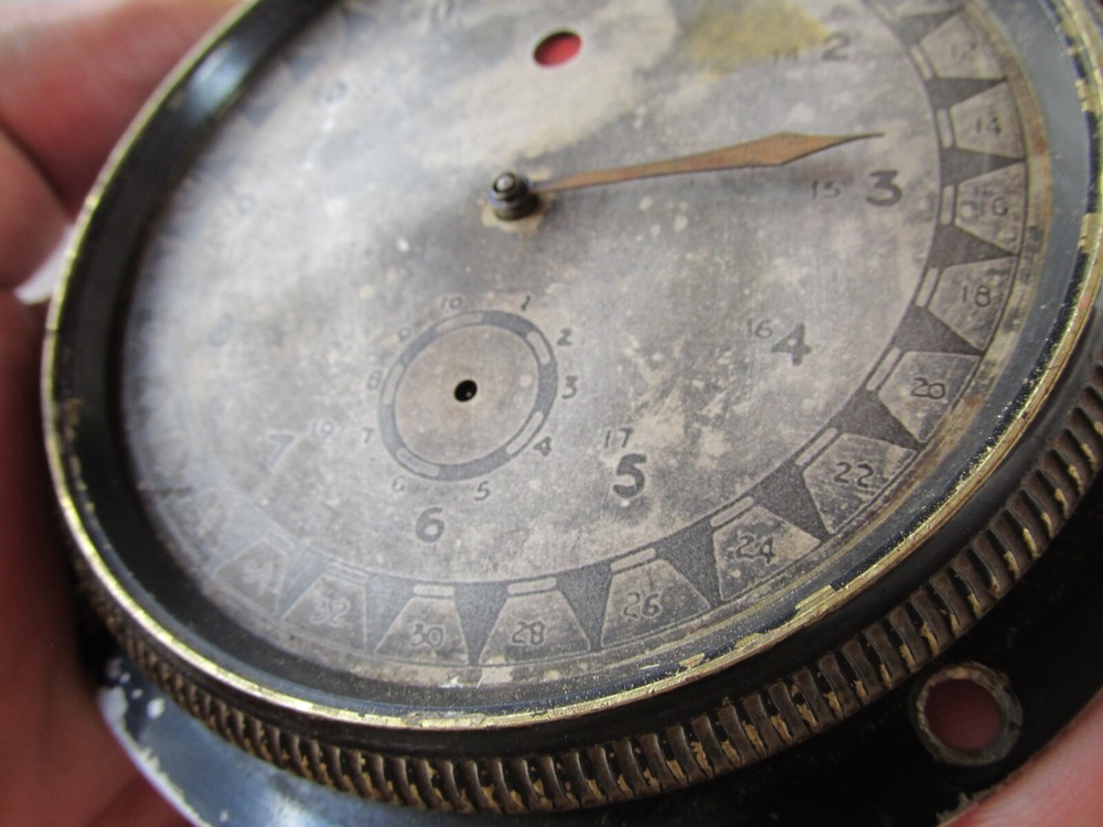 VINTAGE NAUTICAL DASHBOARD CHRONOMETER? CLOCK, RUN SOMETIME ,USED, FOR RESTORE