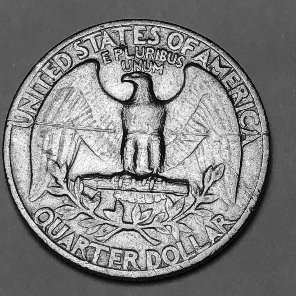 1972 D Washington quarter folder filler circulated