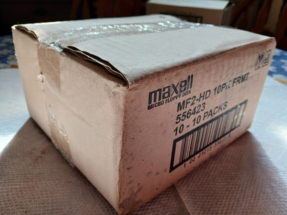 Maxell Micro Floppy 3.5" Disk MF2-HD High Density Double Sided 100Ct NEW IN BOX!