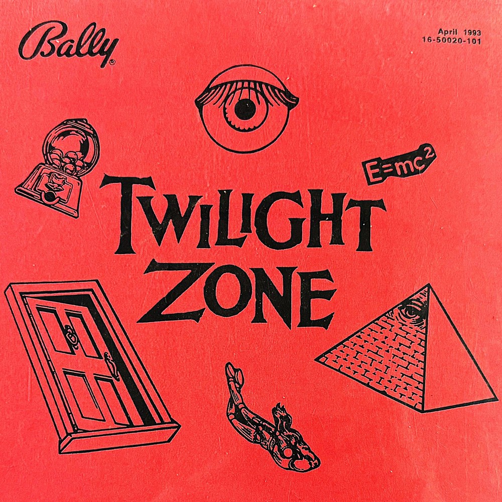 Bally Twilight Zone Pinball Machine Game Manual Schematics