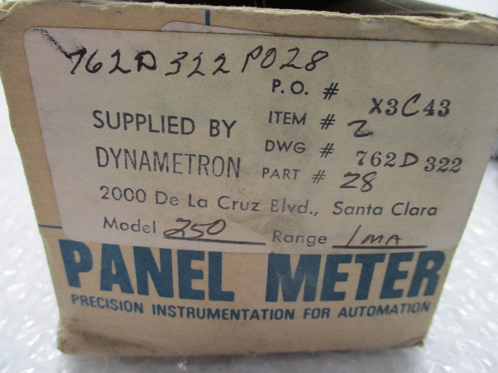 GENERAL ELECTRIC MODEL 250 PANEL METER NSMP