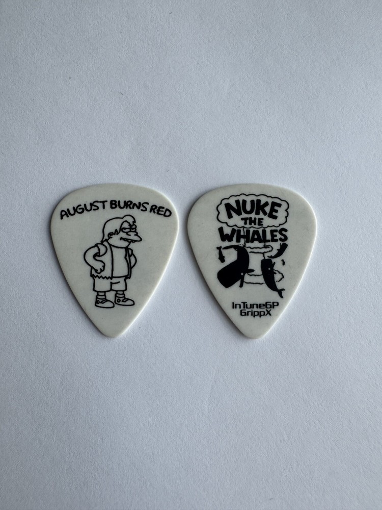 August Burns Red Brent Rambler Tour Issued Guitar Pick Plectrum Simpsons
