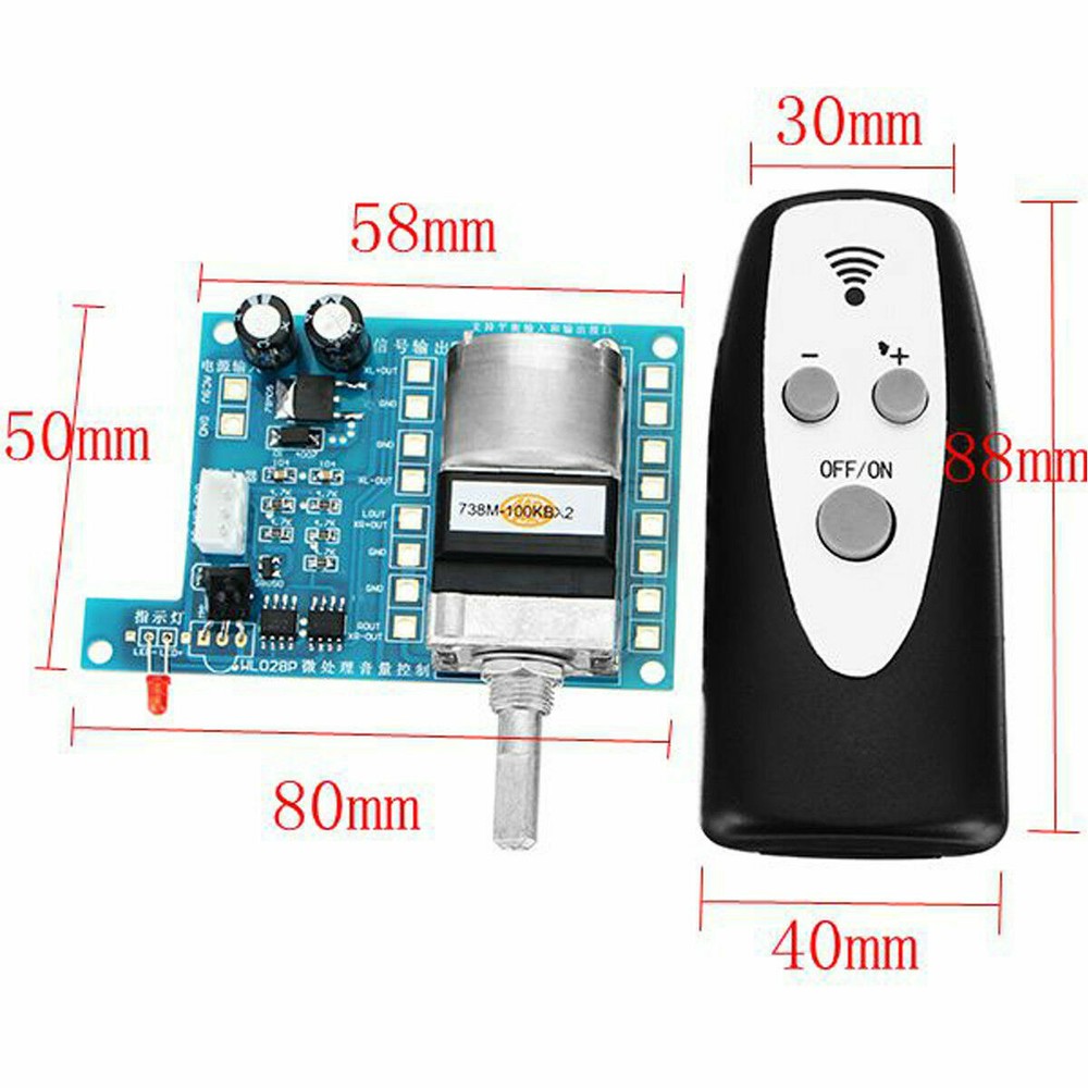 9V Infrared Remote Control Volume Control Board Pre AMP Motor Potentiometer