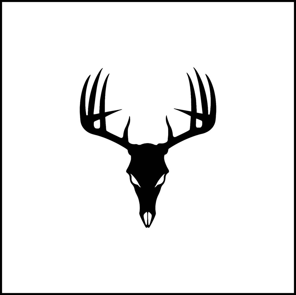 Deer Skull Head Vinyl Decal