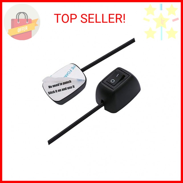 TWTADE Paste Type Switch Car Push Button Switch ON/Off DC12V Surface Mount Switc