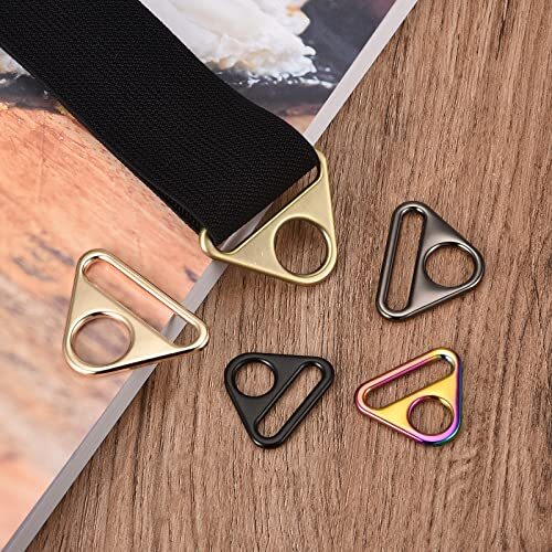 Triangle Buckle Adjuster, Triangle D Rings Adjuster Triangle 1 Inch Dark Grey