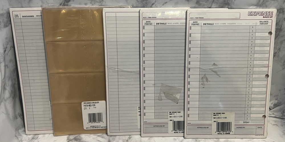 5 Pack (4 Different) Day Runner 3 Ring Organizers Including The Classic Edition