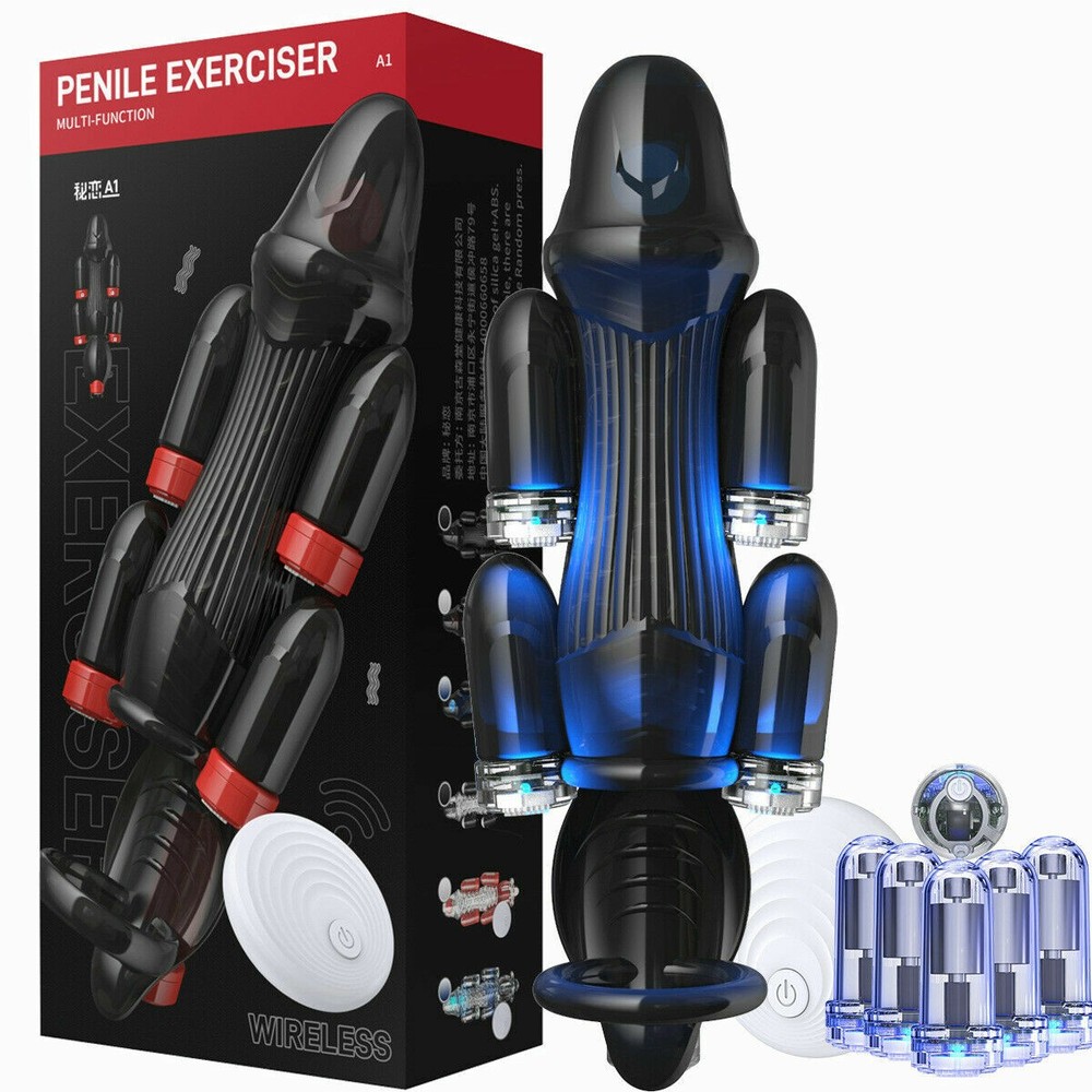 Electric Penis Stretcher Enhancer Scrotum Ring Delay Ejaculation Trainer for Men
